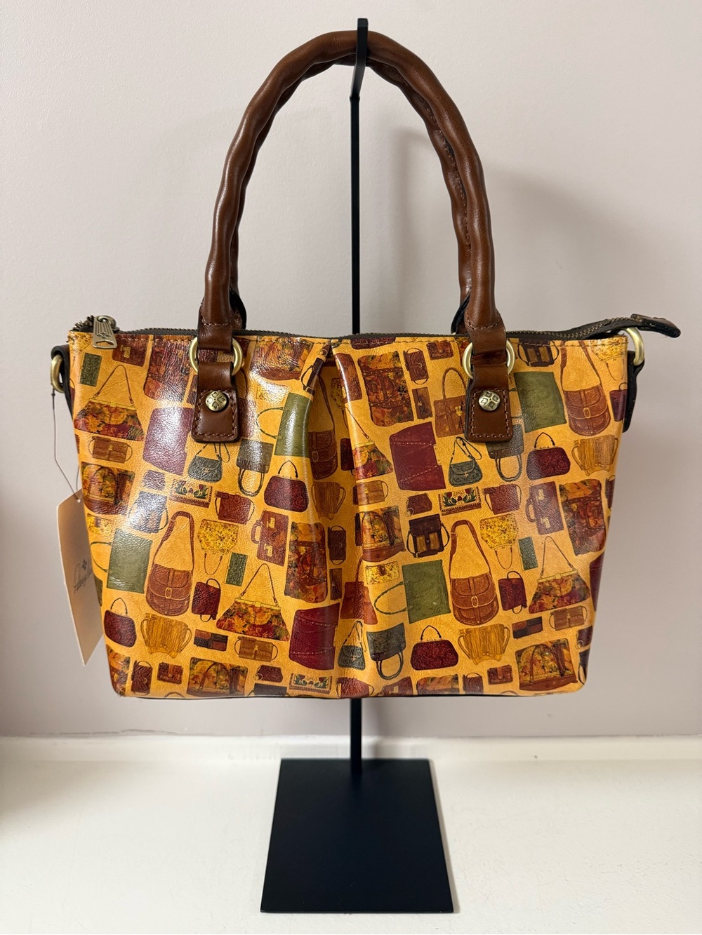 Patricia Nash Leather Printed Shoulder Bag! NWT!